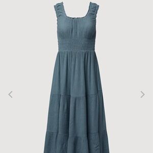 Rachel Parcell Scooped Ruffle Midi Dress